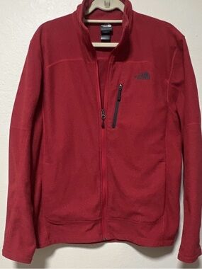 The North Face Men's Red Zip-Front Performance Fleece Jacket